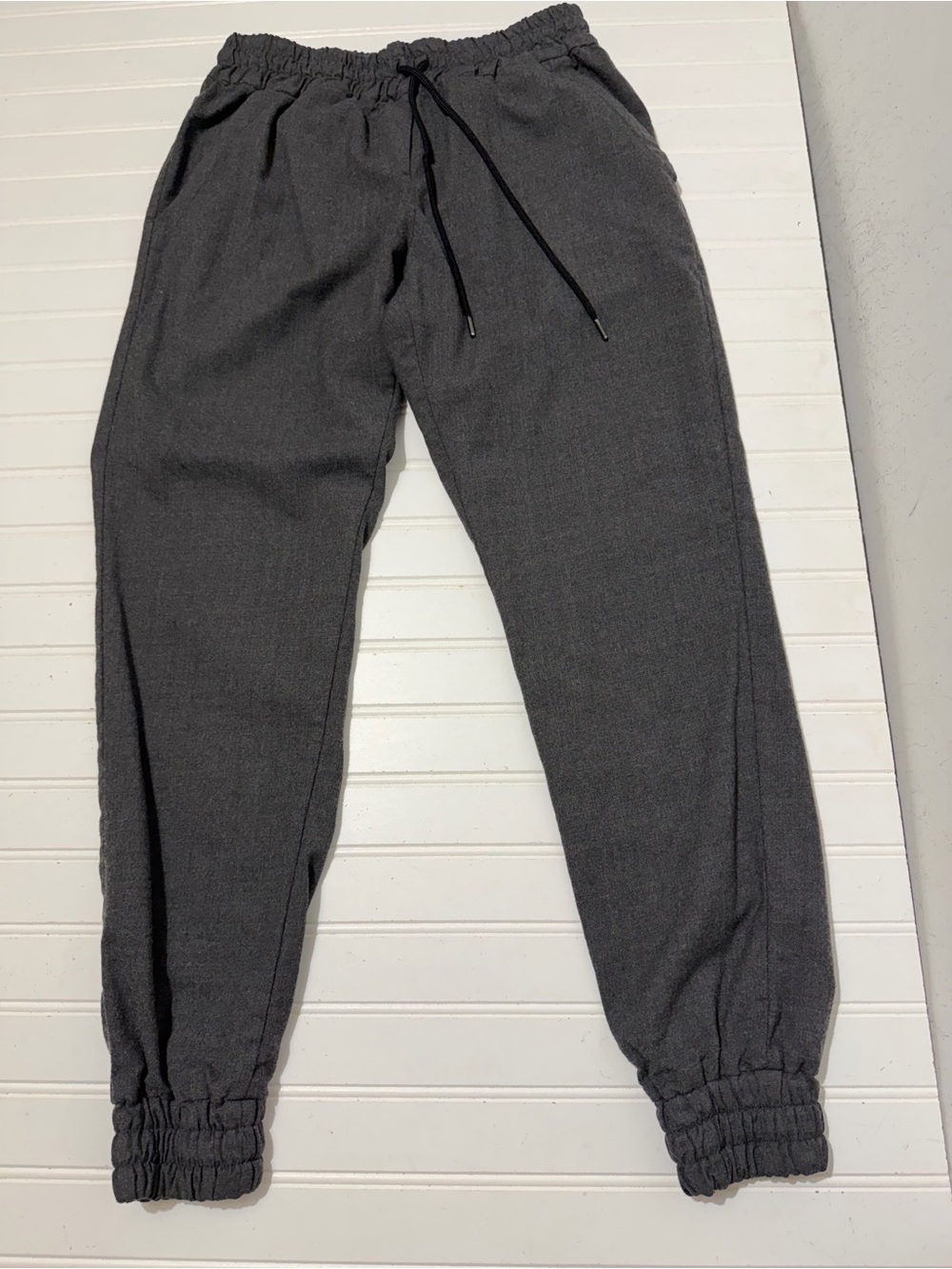 ODEEH Germany 8219 Virgin Wool Easy Jogger Pants Charcoal Grey Size 36 (US 4/6)
